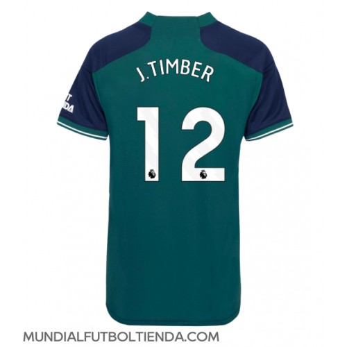 Camiseta Arsenal Jurrien Timber #12 Tercera Equipación Replica 2023-24 para mujer mangas cortas